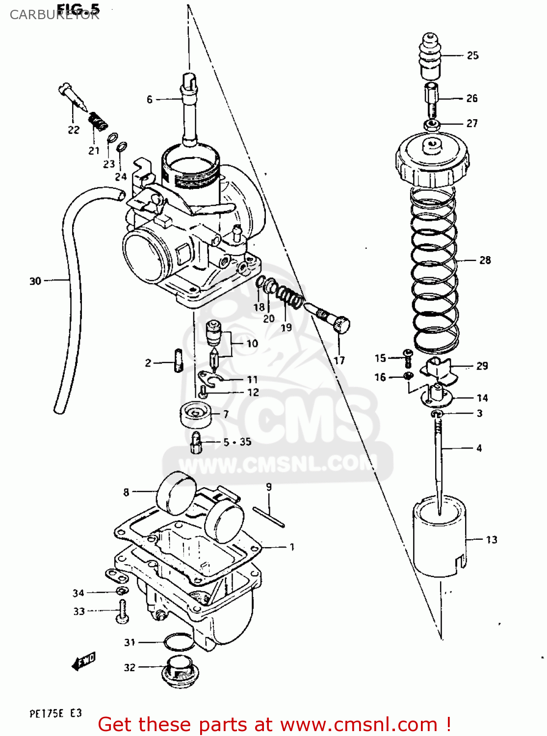 CARBURETOR PE175 1984 (E)