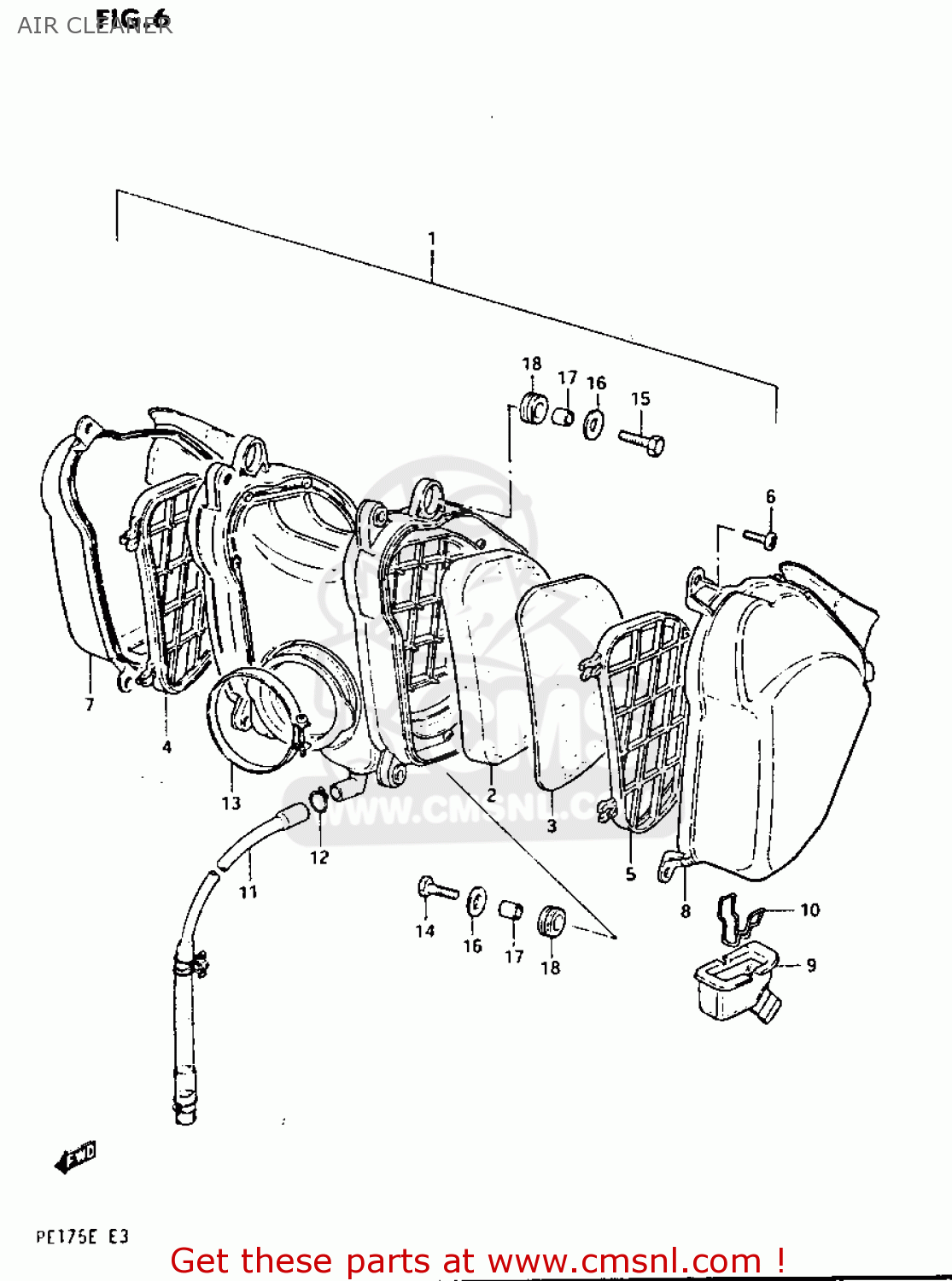 AIR CLEANER PE175 1984 (E)