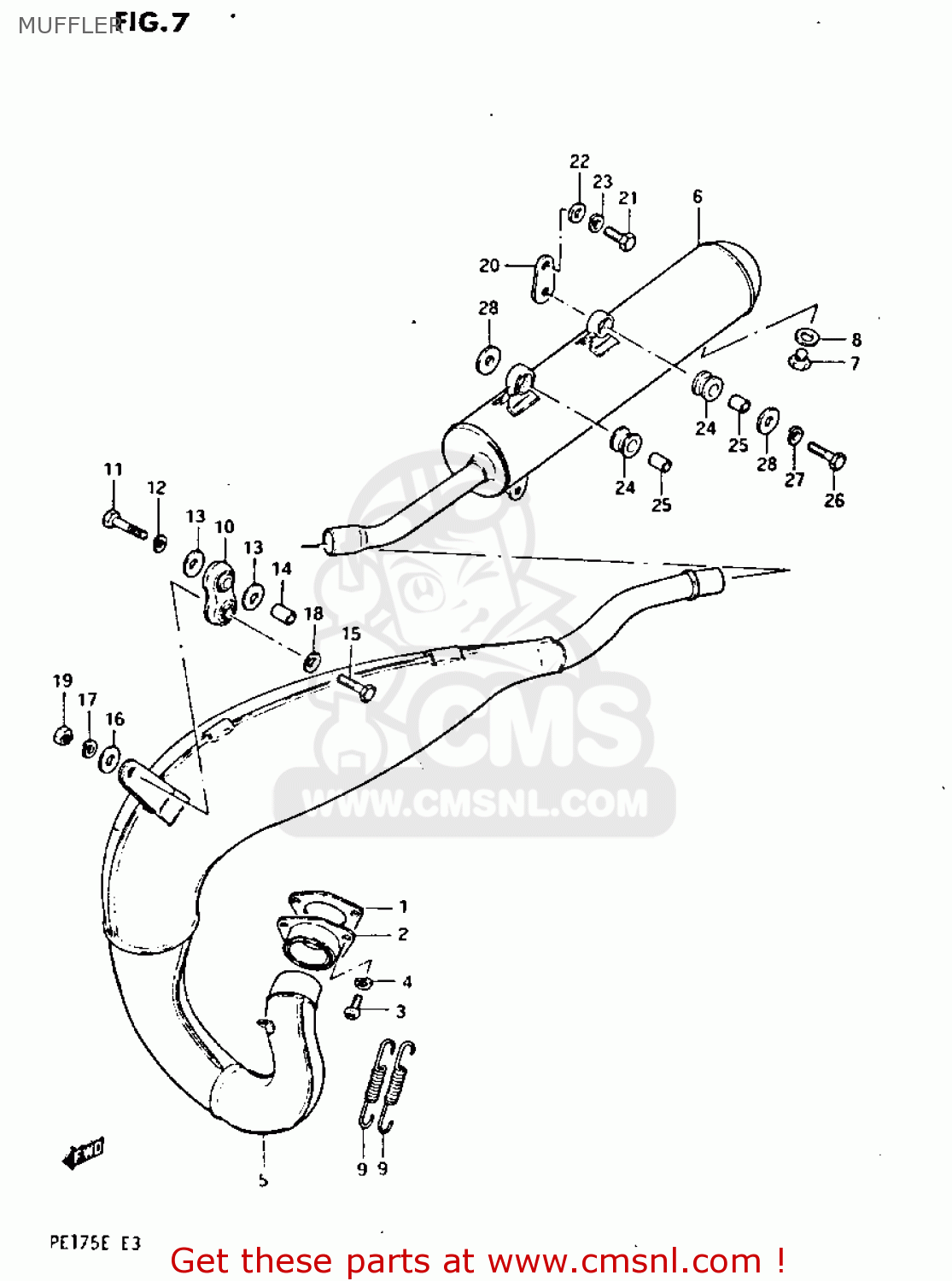 MUFFLER PE175 1984 (E)