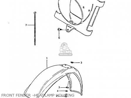 FRONT FENDER -HEADLAMP HOUSING - PE175 1984 (E)