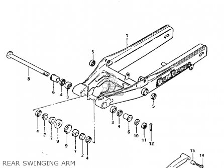 REAR SWINGING ARM - PE175 1984 (E)