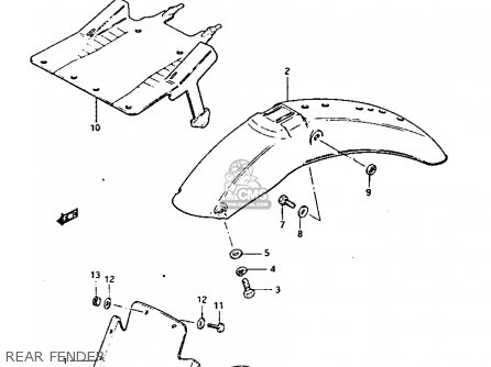 REAR FENDER - PE175 1984 (E)