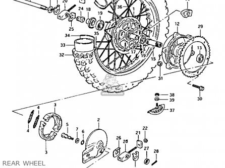 REAR WHEEL - PE175 1984 (E)