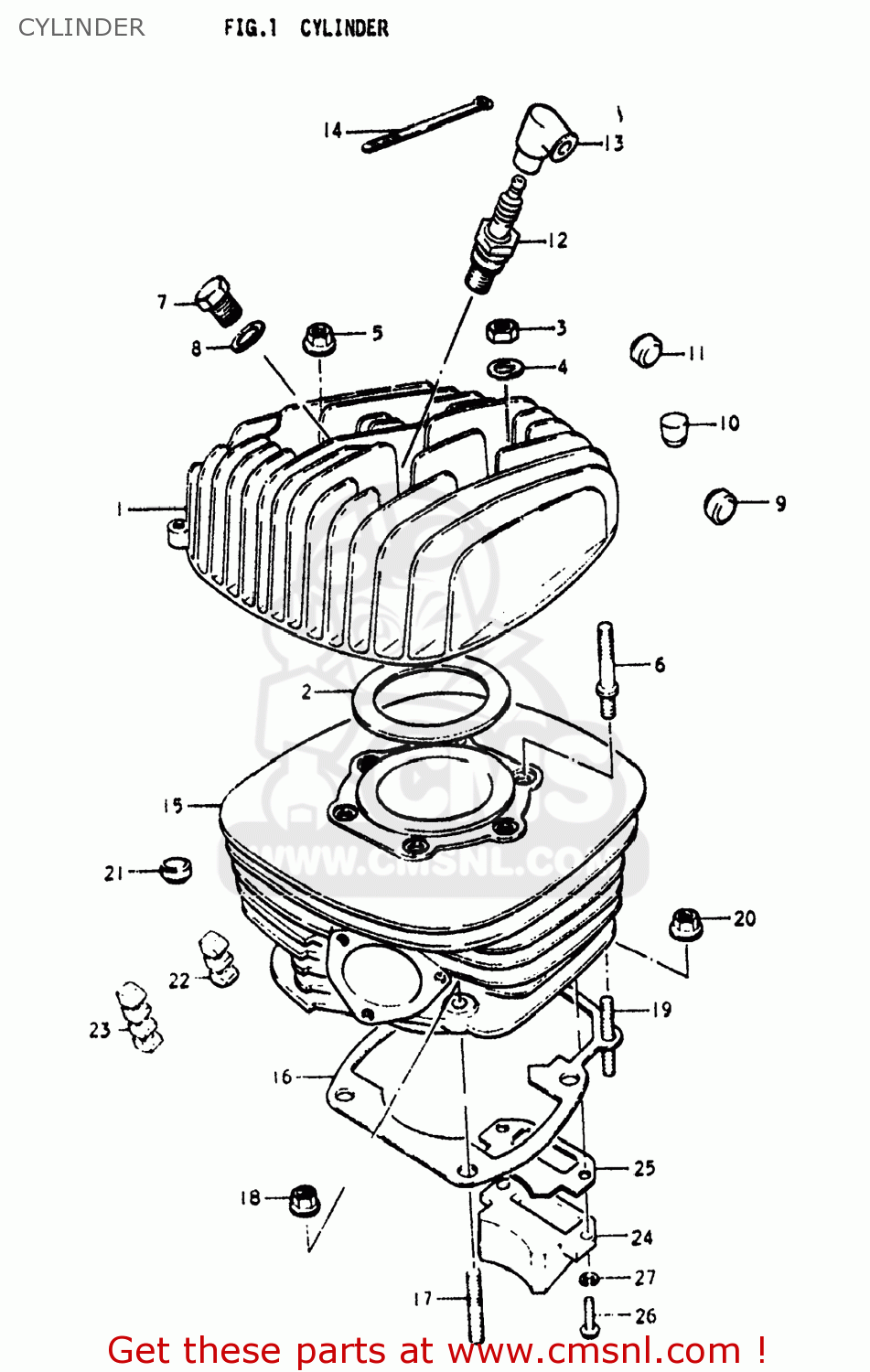 CYLINDER PE250 1977 (B) USA (E03)