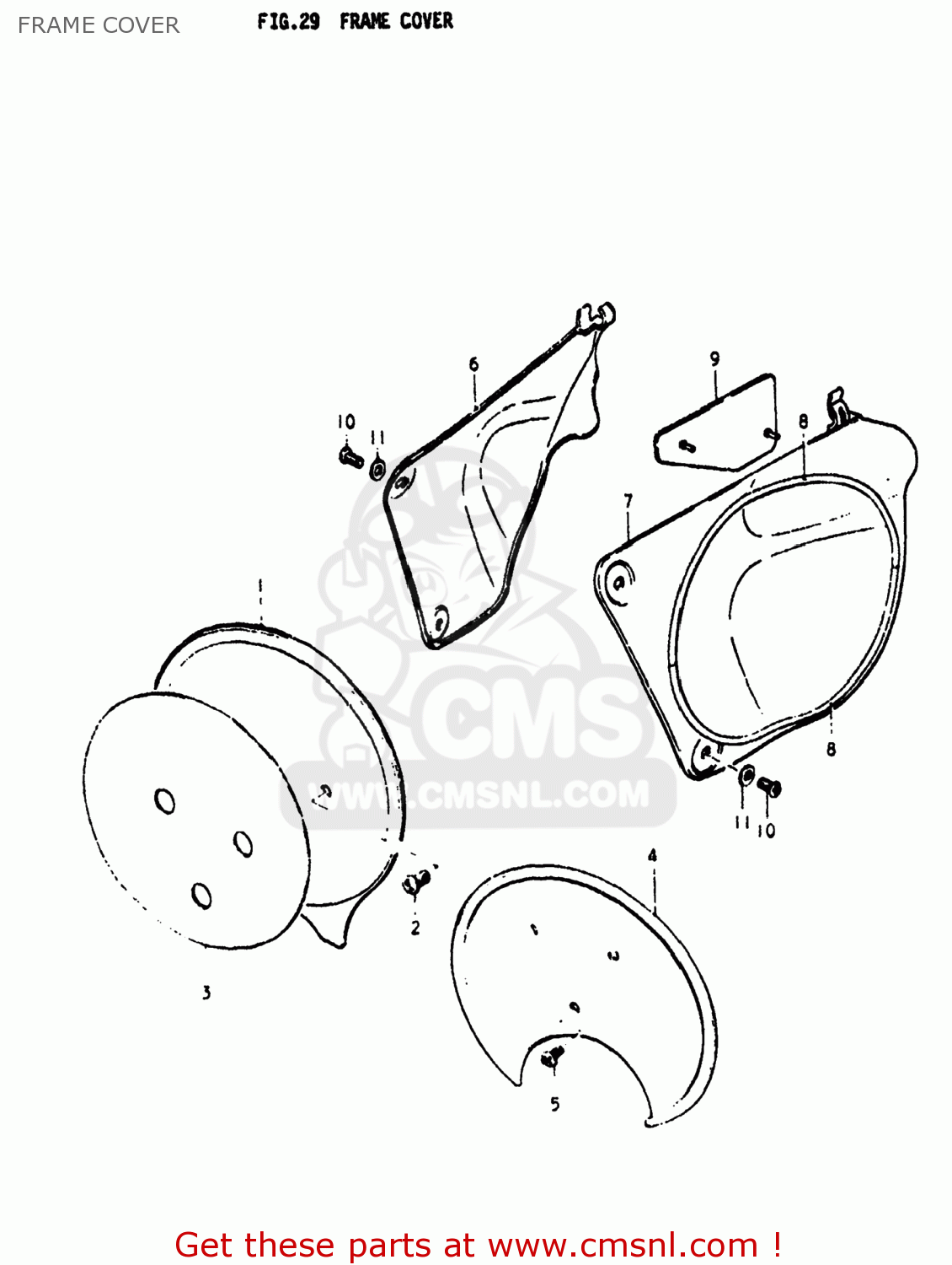 FRAME COVER PE250 1977 (B) USA (E03)