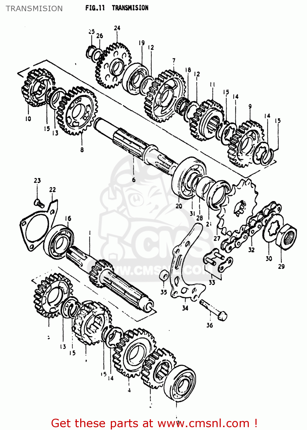 TRANSMISION PE250 1977 (B) USA (E03)