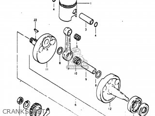 CRANKSHAFT - PE250 1977 (B) USA (E03)