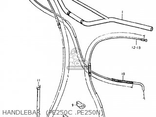 HANDLEBAR  (PE250C .PE250N) - PE250 1977 (B) USA (E03)