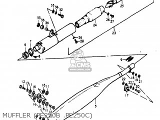 MUFFLER (PE250B .PE250C) - PE250 1977 (B) USA (E03)