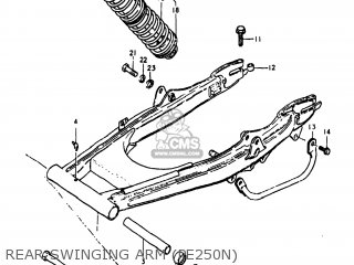 REAR SWINGING ARM (PE250N) - PE250 1977 (B) USA (E03)