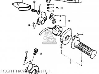 RIGHT HANDLE SWITCH - PE250 1977 (B) USA (E03)
