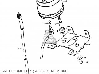 SPEEDOMETER (PE250C.PE250N) - PE250 1977 (B) USA (E03)