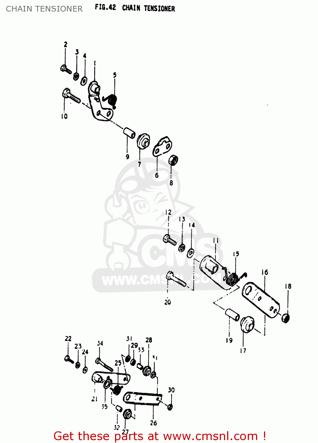 CHAIN TENSIONER PE250 1978 (C) USA (E03)
