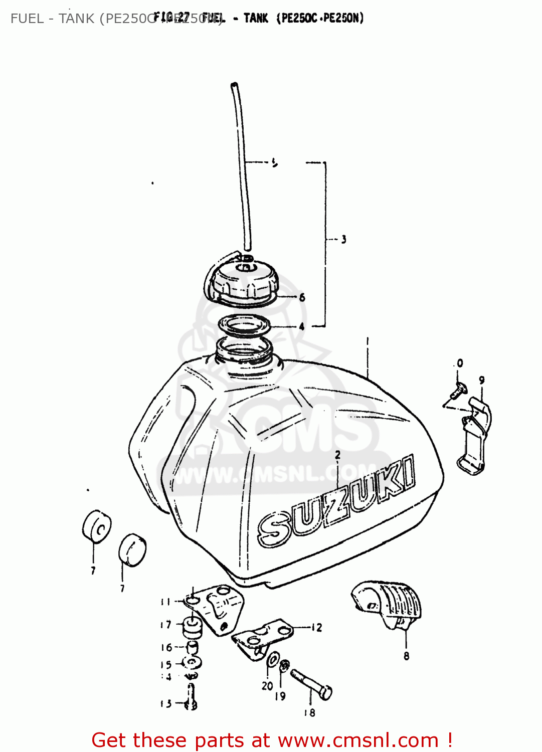 FUEL - TANK (PE250C .PE250N) PE250 1978 (C) USA (E03)