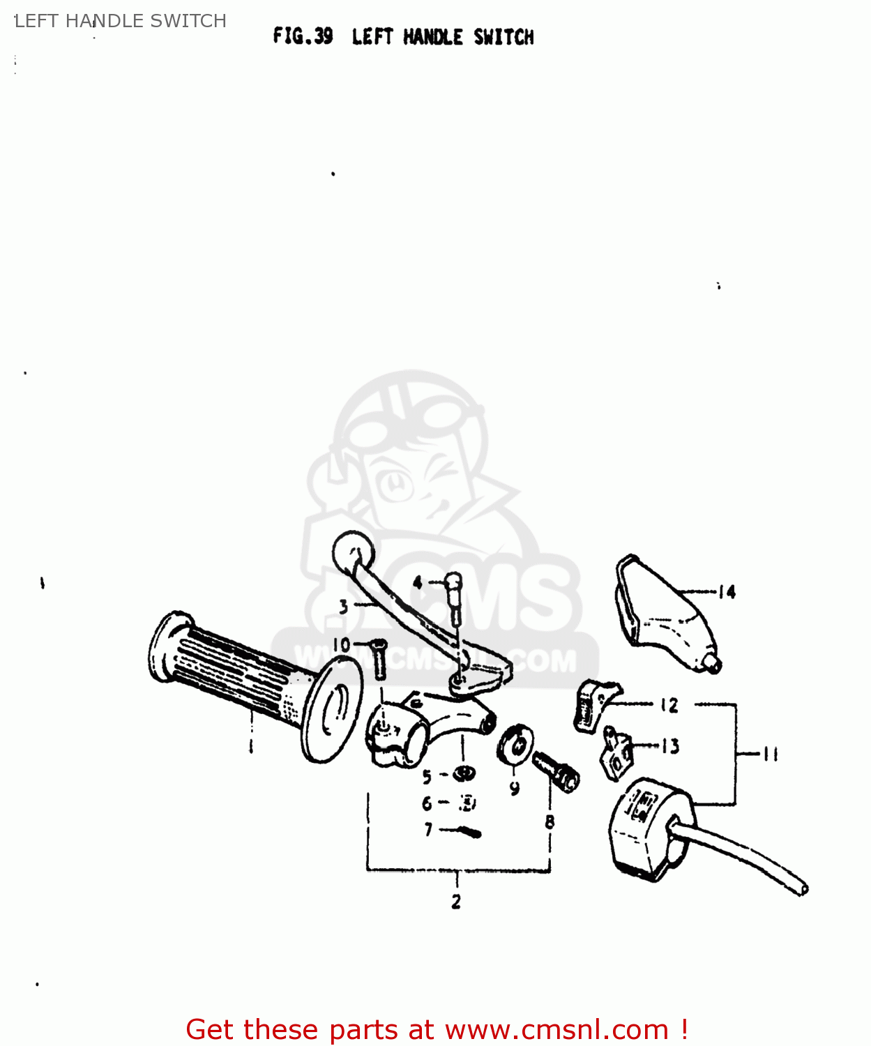 LEFT HANDLE SWITCH PE250 1978 (C) USA (E03)