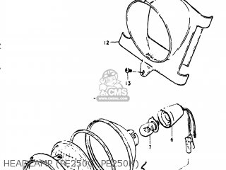 HEADLAMP (PE250C .PE250N) - PE250 1978 (C) USA (E03)