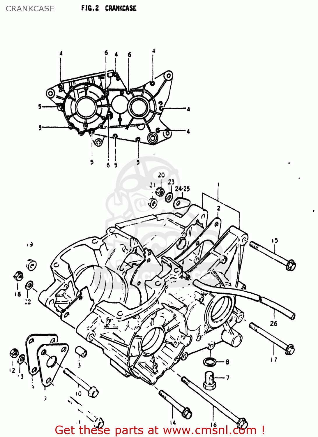 CRANKCASE PE250 1979 (N) USA (E03)