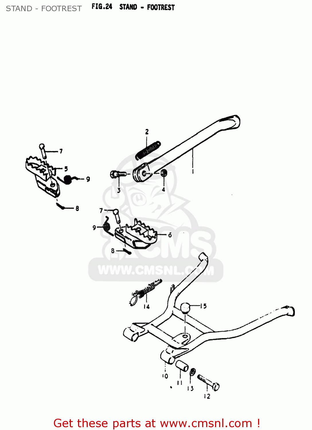 STAND - FOOTREST PE250 1979 (N) USA (E03)