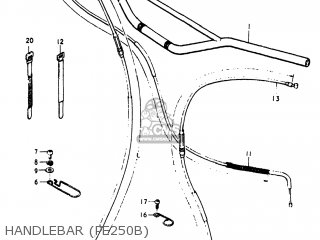 HANDLEBAR (PE250B) - PE250 1979 (N) USA (E03)