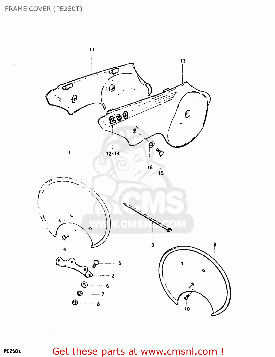 FRAME COVER (PE250T) PE250 1980 (T) (E01 E02 E04 E15 E21 E24)