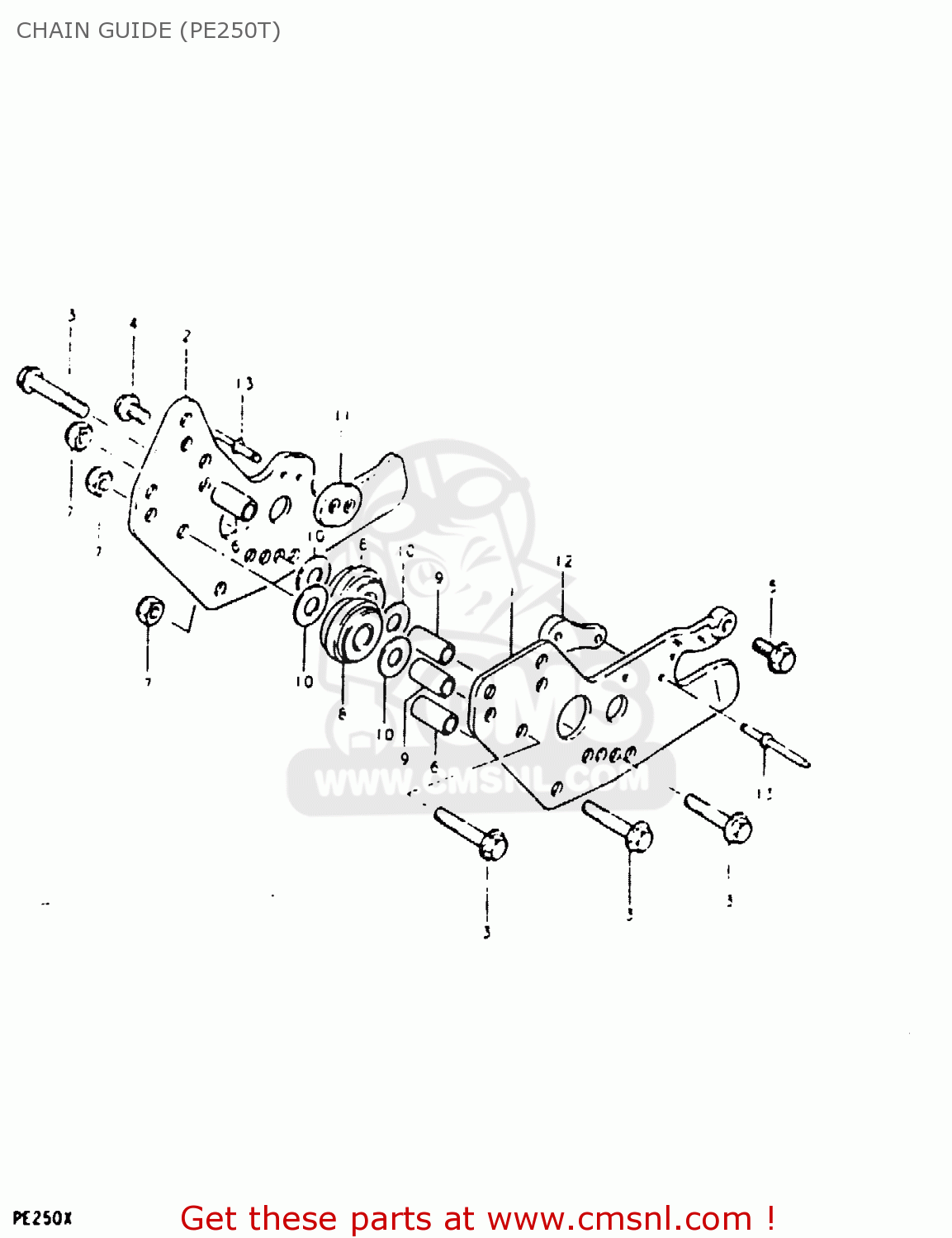 CHAIN GUIDE (PE250T) PE250 1980 (T) (E01 E02 E04 E15 E21 E24)