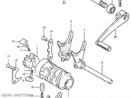 GEAR SHIFTING - PE250 1980 (T) (E01 E02 E04 E15 E21 E24)