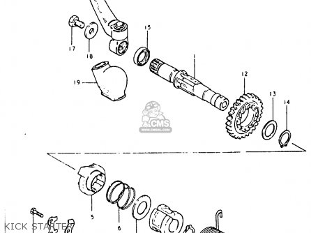 KICK STARTER - PE250 1980 (T) (E01 E02 E04 E15 E21 E24)
