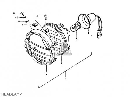 HEADLAMP - PE250 1980 (T) (E01 E02 E04 E15 E21 E24)