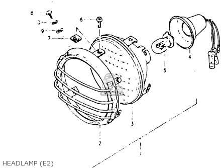 HEADLAMP (E2) - PE250 1980 (T) (E01 E02 E04 E15 E21 E24)
