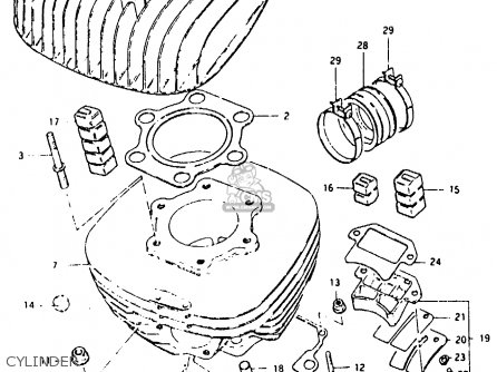 CYLINDER - PE250 1980 (T) (E01 E02 E04 E15 E21 E24)