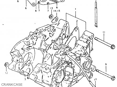 CRANKCASE - PE250 1980 (T) (E01 E02 E04 E15 E21 E24)