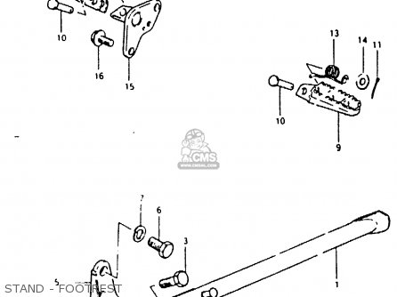 STAND - FOOTREST - PE250 1980 (T) (E01 E02 E04 E15 E21 E24)
