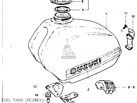 FUEL TANK (PE250X) - PE250 1980 (T) (E01 E02 E04 E15 E21 E24)