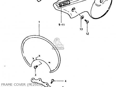 FRAME COVER (PE250X) - PE250 1980 (T) (E01 E02 E04 E15 E21 E24)