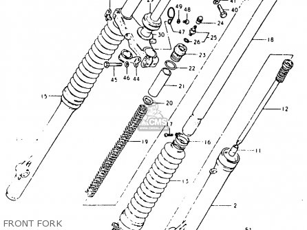FRONT FORK - PE250 1980 (T) (E01 E02 E04 E15 E21 E24)