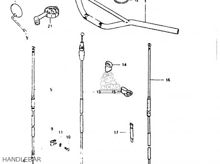 HANDLEBAR - PE250 1980 (T) (E01 E02 E04 E15 E21 E24)