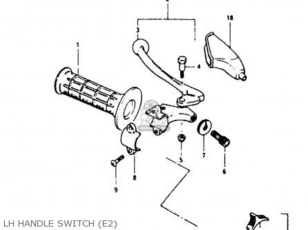 LH HANDLE SWITCH (E2) - PE250 1980 (T) (E01 E02 E04 E15 E21 E24)