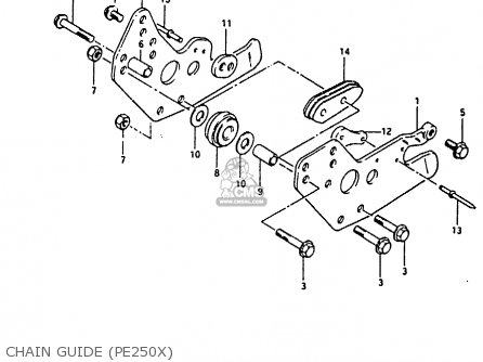 CHAIN GUIDE (PE250X) - PE250 1980 (T) (E01 E02 E04 E15 E21 E24)