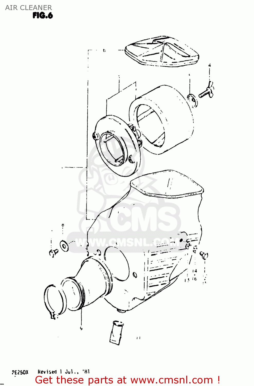 AIR CLEANER PE250 1980 (T) USA (E03)