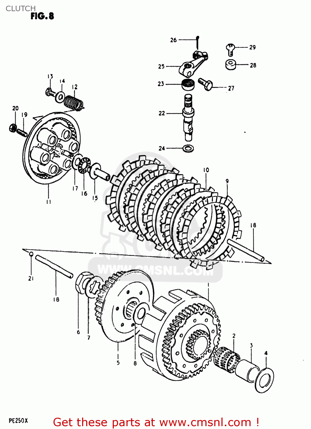 CLUTCH PE250 1980 (T) USA (E03)