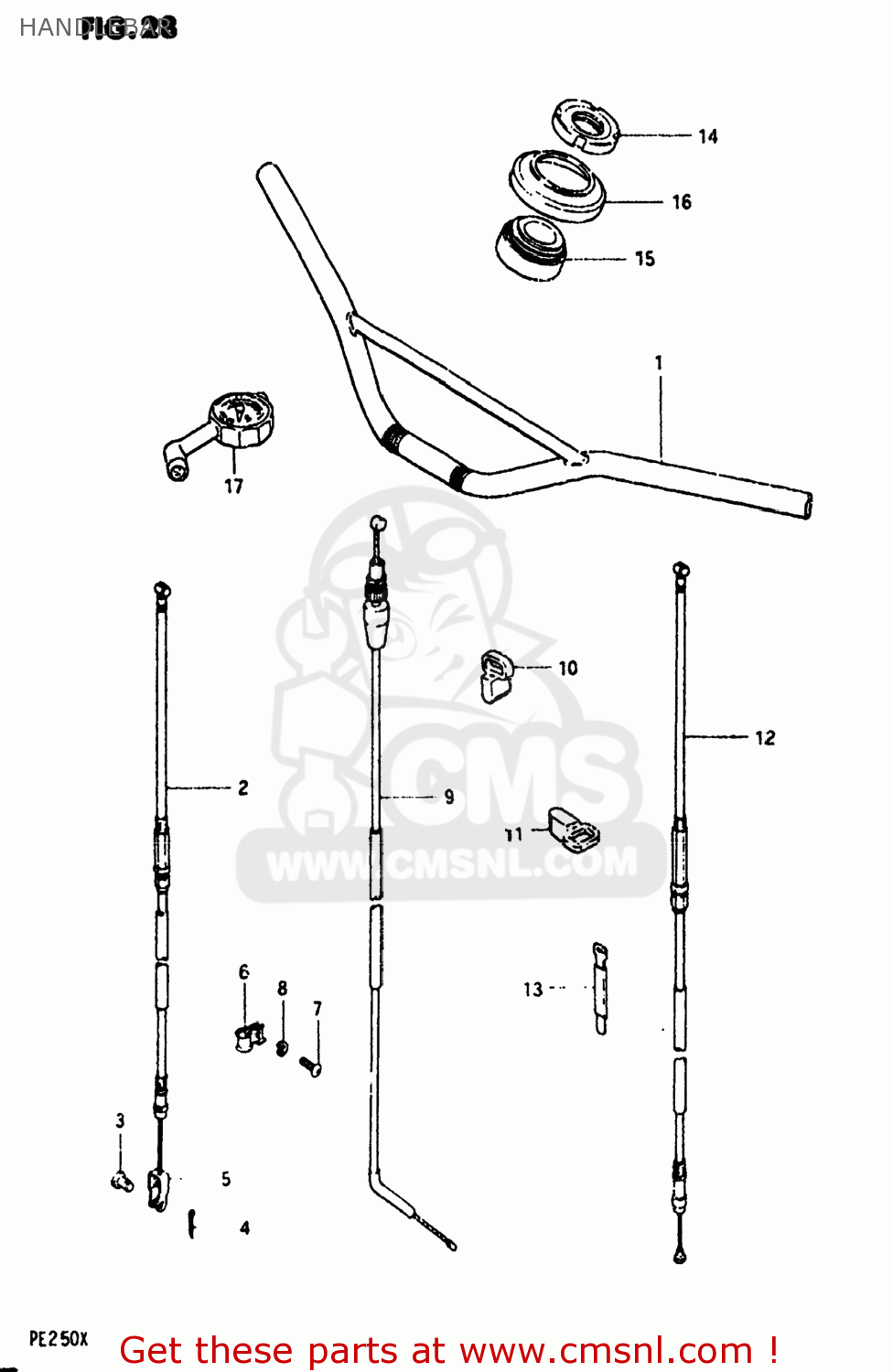 HANDLEBAR PE250 1980 (T) USA (E03)