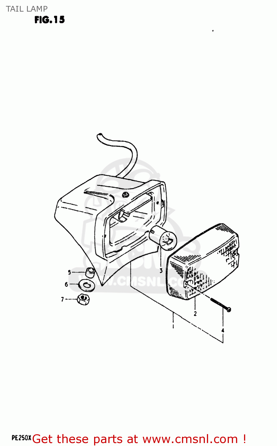 TAIL LAMP PE250 1980 (T) USA (E03)