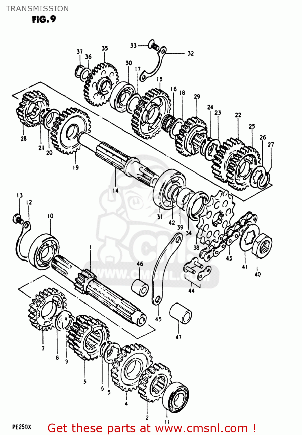 TRANSMISSION PE250 1980 (T) USA (E03)