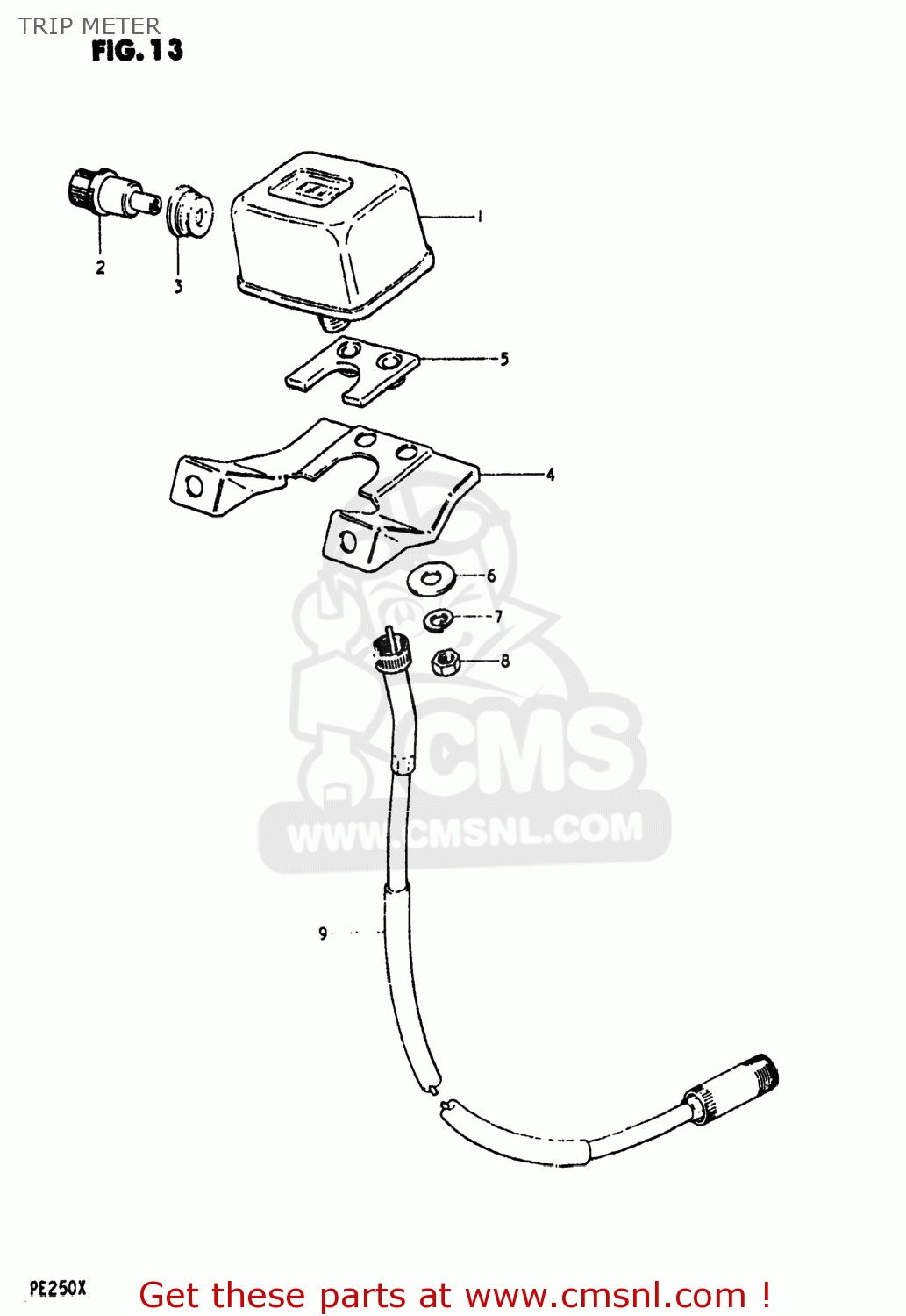 TRIP METER PE250 1980 (T) USA (E03)