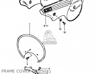FRAME COVER (PE250X) - PE250 1980 (T) USA (E03)