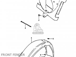 FRONT FENDER - PE250 1980 (T) USA (E03)