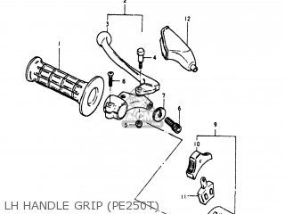 LH HANDLE GRIP (PE250T) - PE250 1980 (T) USA (E03)