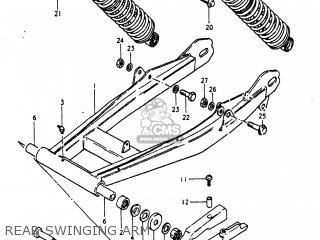 REAR SWINGING ARM - PE250 1980 (T) USA (E03)