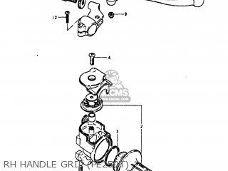 RH HANDLE GRIP (PE250T) - PE250 1980 (T) USA (E03)
