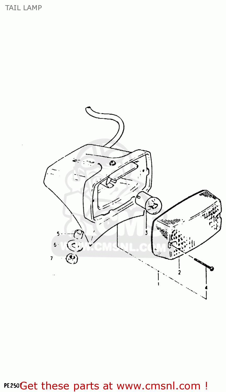TAIL LAMP PE250 1981 (X) (E01 E02 E04 E15 E21 E24)